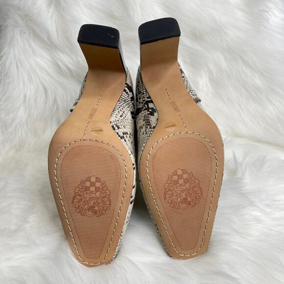 Vince Camuto Sestina Snake Print Fashion Booties Size 8 Side Zipper - Picture 4 of 9